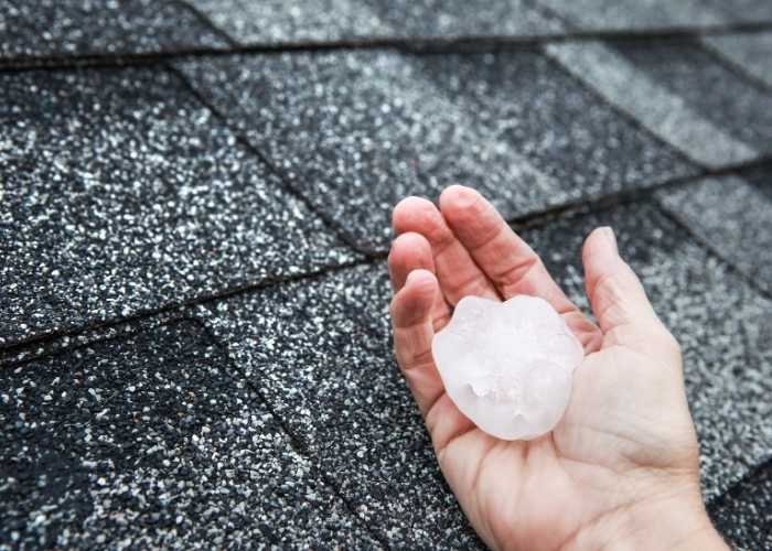 Hail damage roof repair Katy